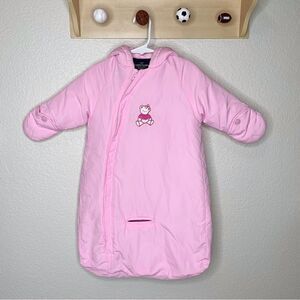 Faded Glory Baby Girl Size 6-9 Months Pink Car Seat Winter/Snow Suit